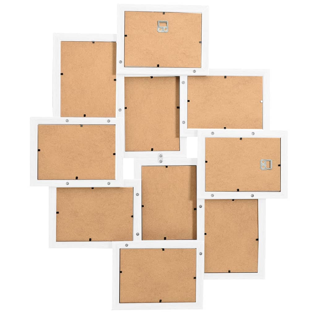 Collage picture frame for 10x (10x15 cm) photos white MDF