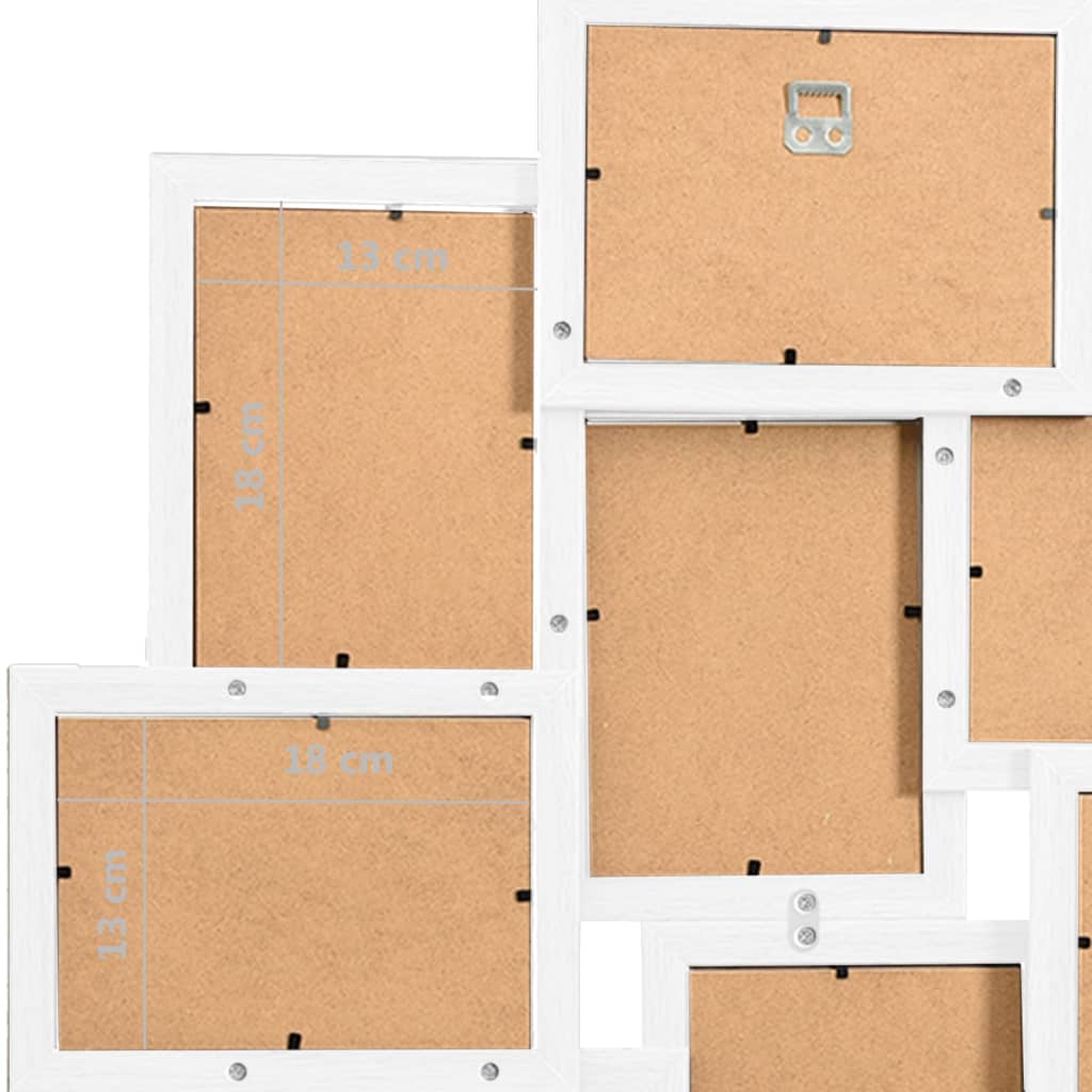 Collage picture frame for 10x (13x18 cm) photos white MDF