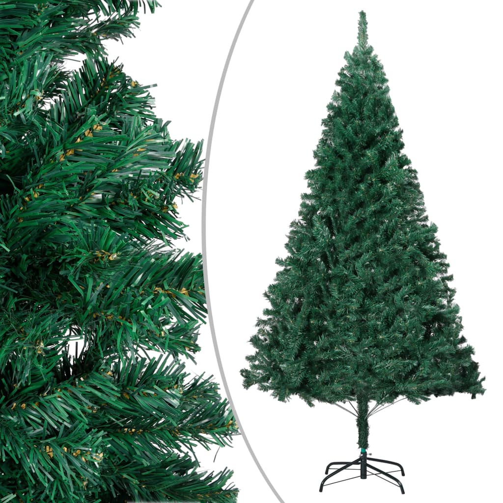 Künstlicher Weihnachtsbaum mit Beleuchtung & Kugeln Grün 240 cm