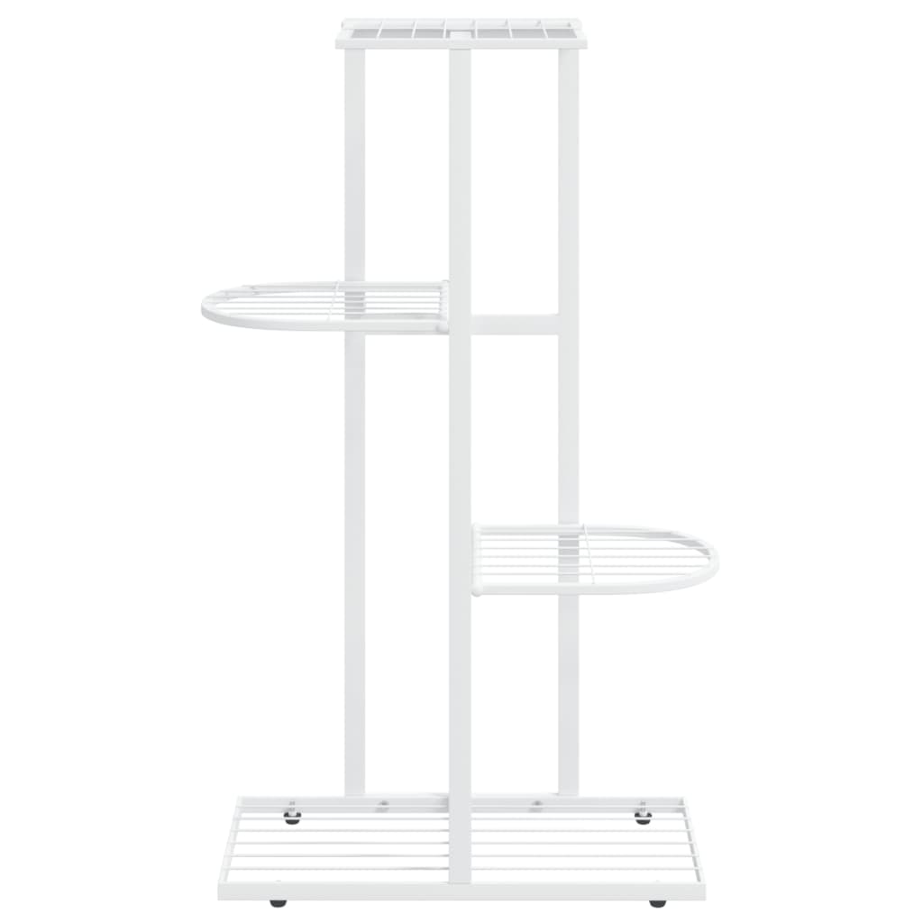 Flower stand 4 levels 43x22x76 cm white metal