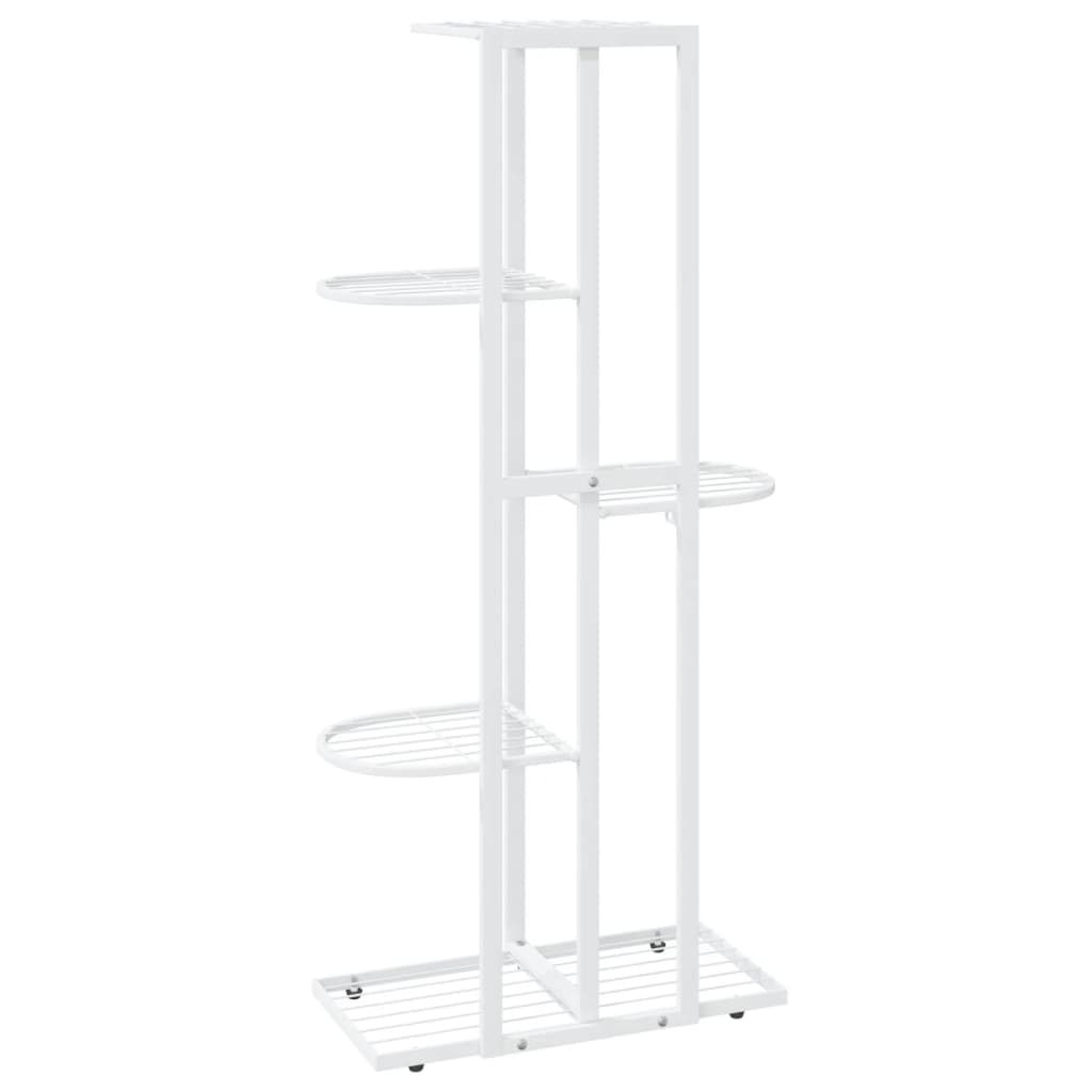 Flower stand 5 levels 43x22x98 cm white metal