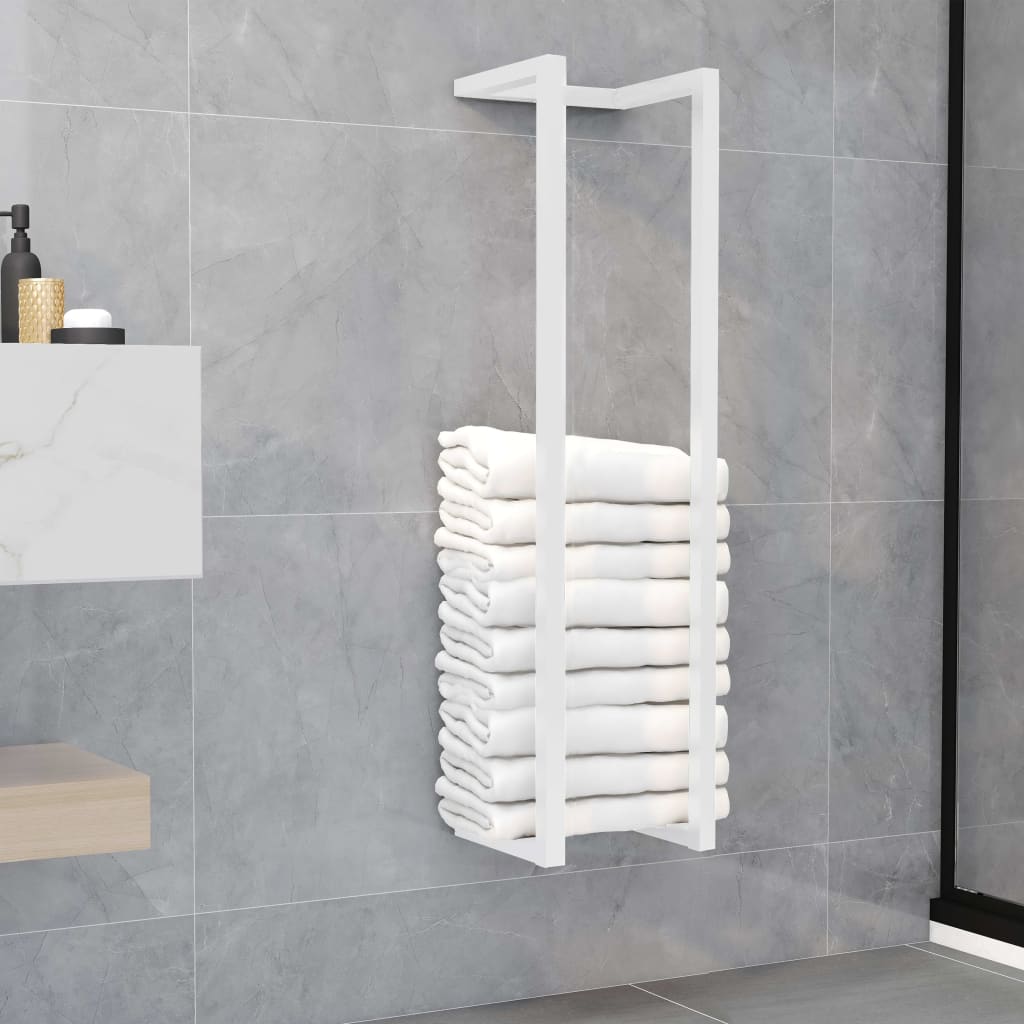 Towel stand white 25x20x95 cm steel