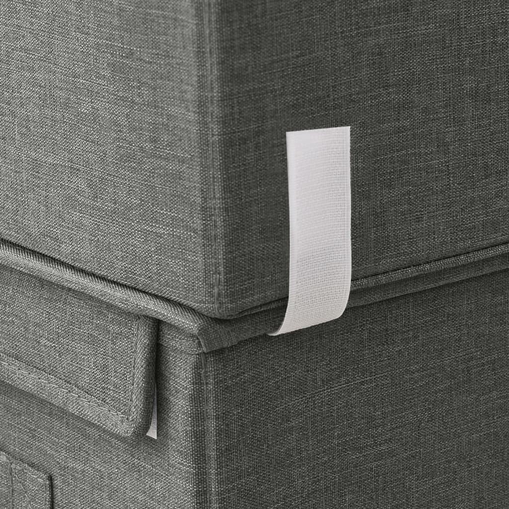 4 pcs. Storage box set stackable fabric anthracite
