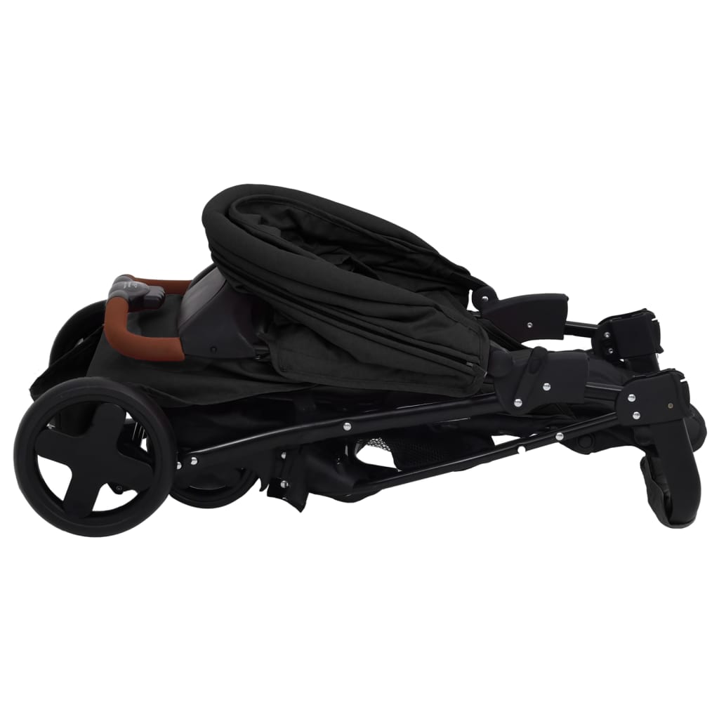 3-in-1 Kinderwagen Anthrazit Stahl