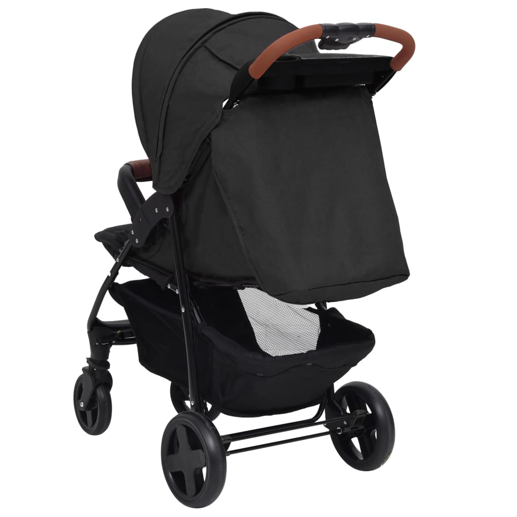 3-in-1 Kinderwagen Anthrazit Stahl