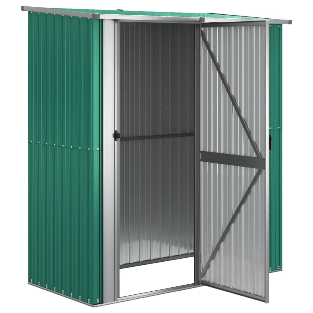 Tool shed green 180.5x97x209.5 cm galvanized steel