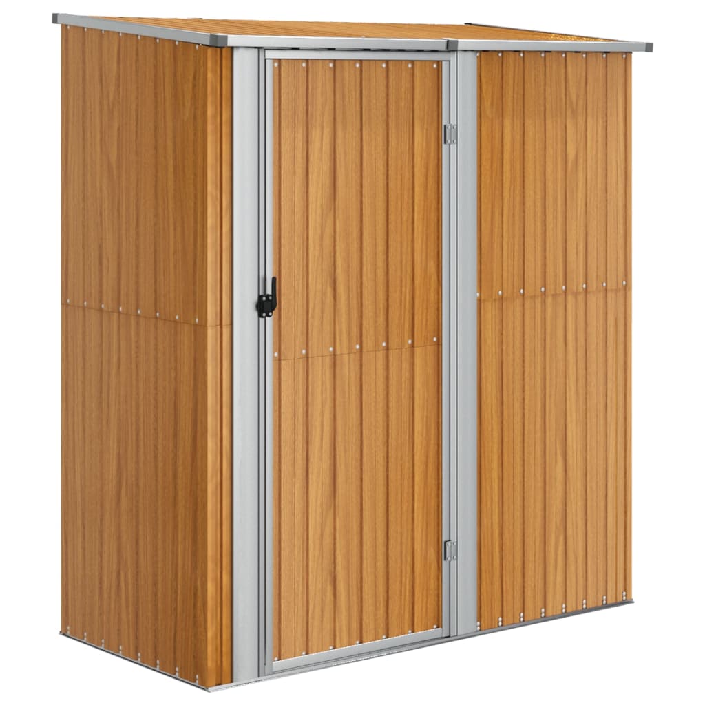 Tool shed brown 180.5x97x209.5 cm galvanized steel