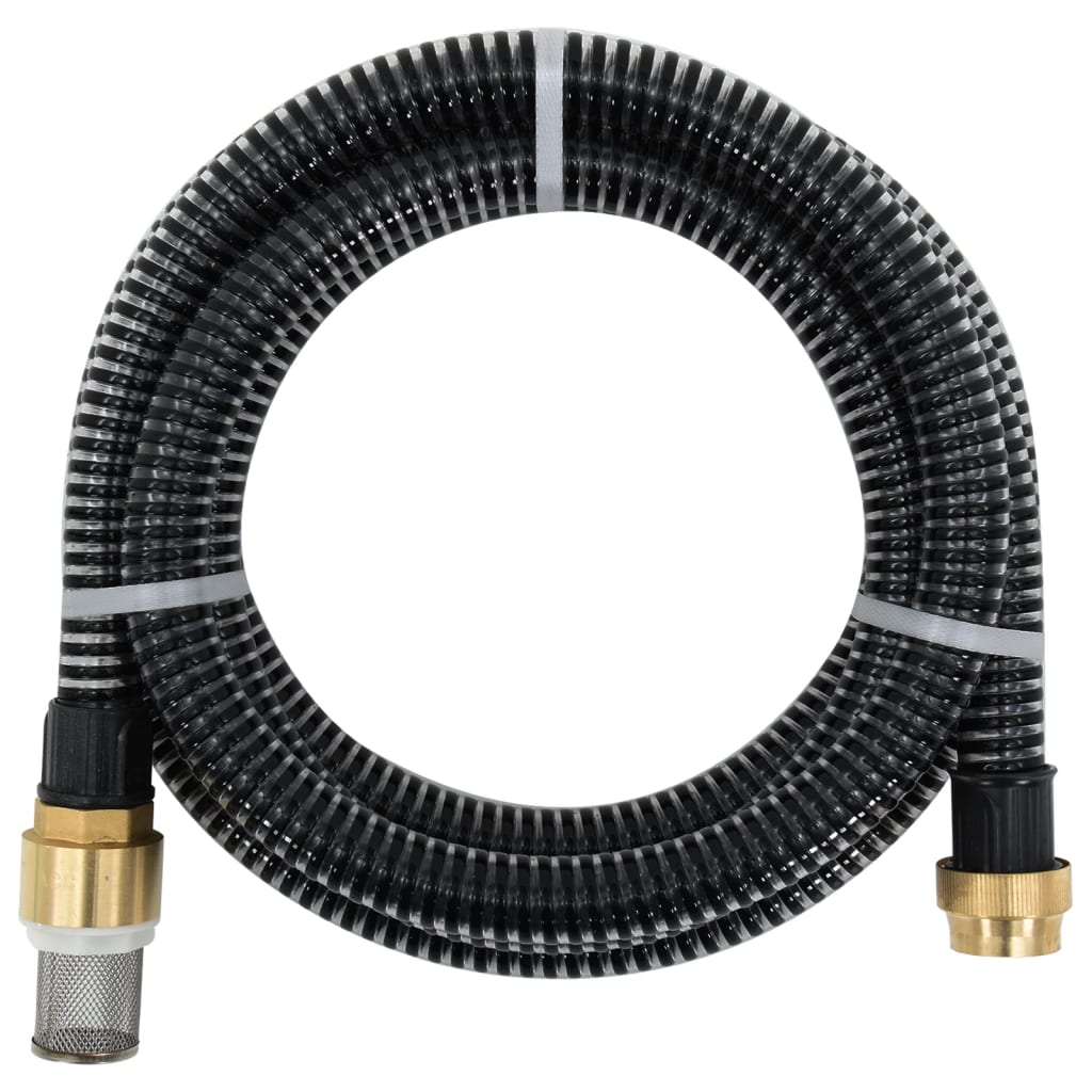 Suction hose with brass connections 3 m 25 mm black