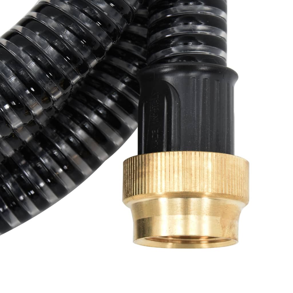 Suction hose with brass connections 3 m 25 mm black