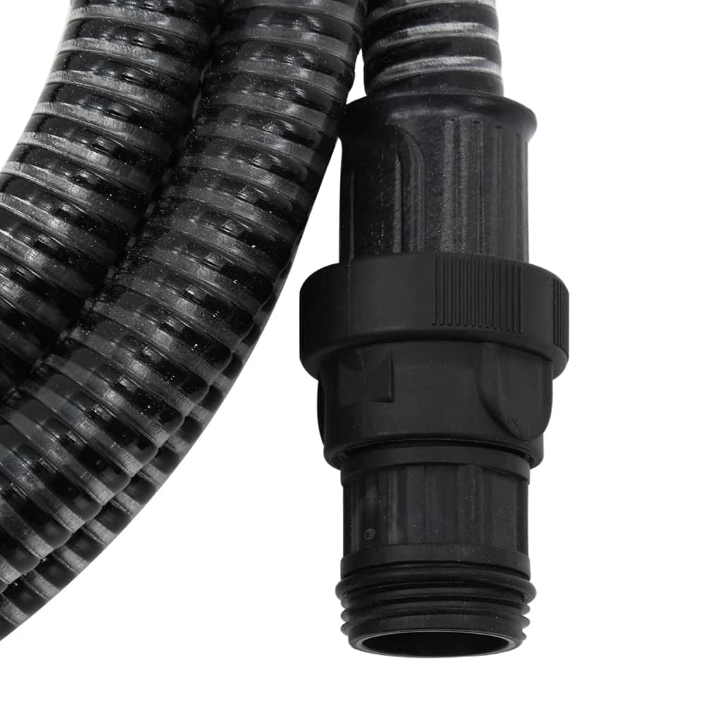 Suction hose with PVC connections 4 m 22 mm black