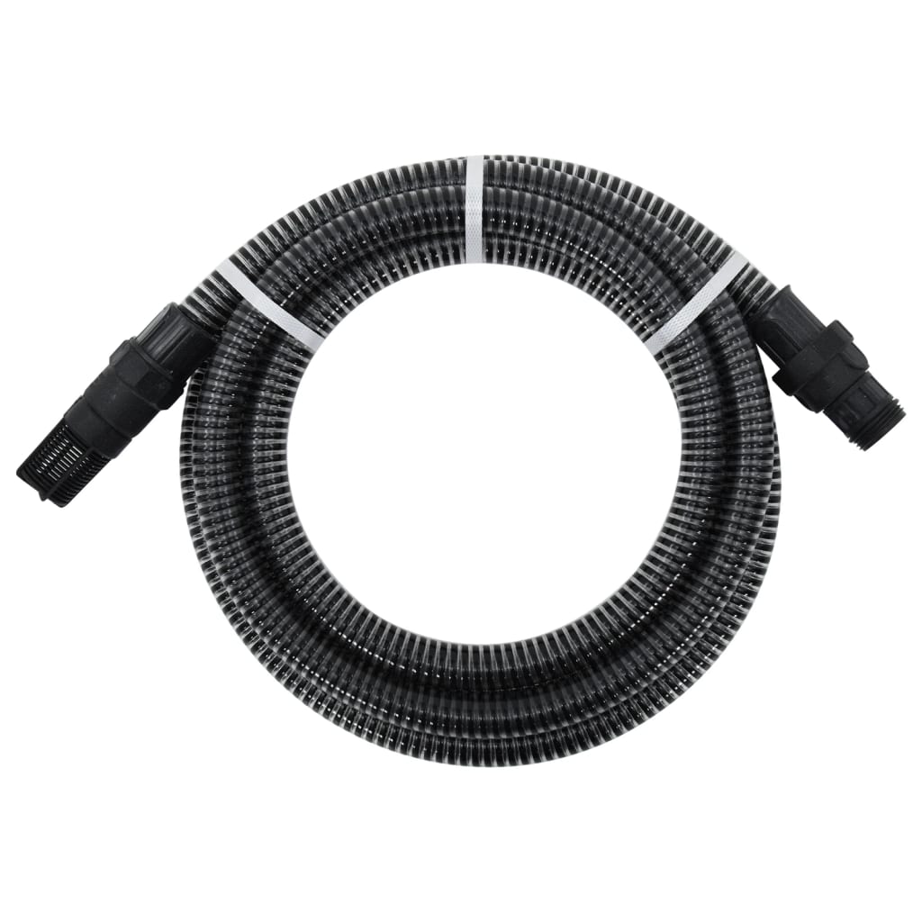 Suction hose with PVC connections 10 m 22 mm black