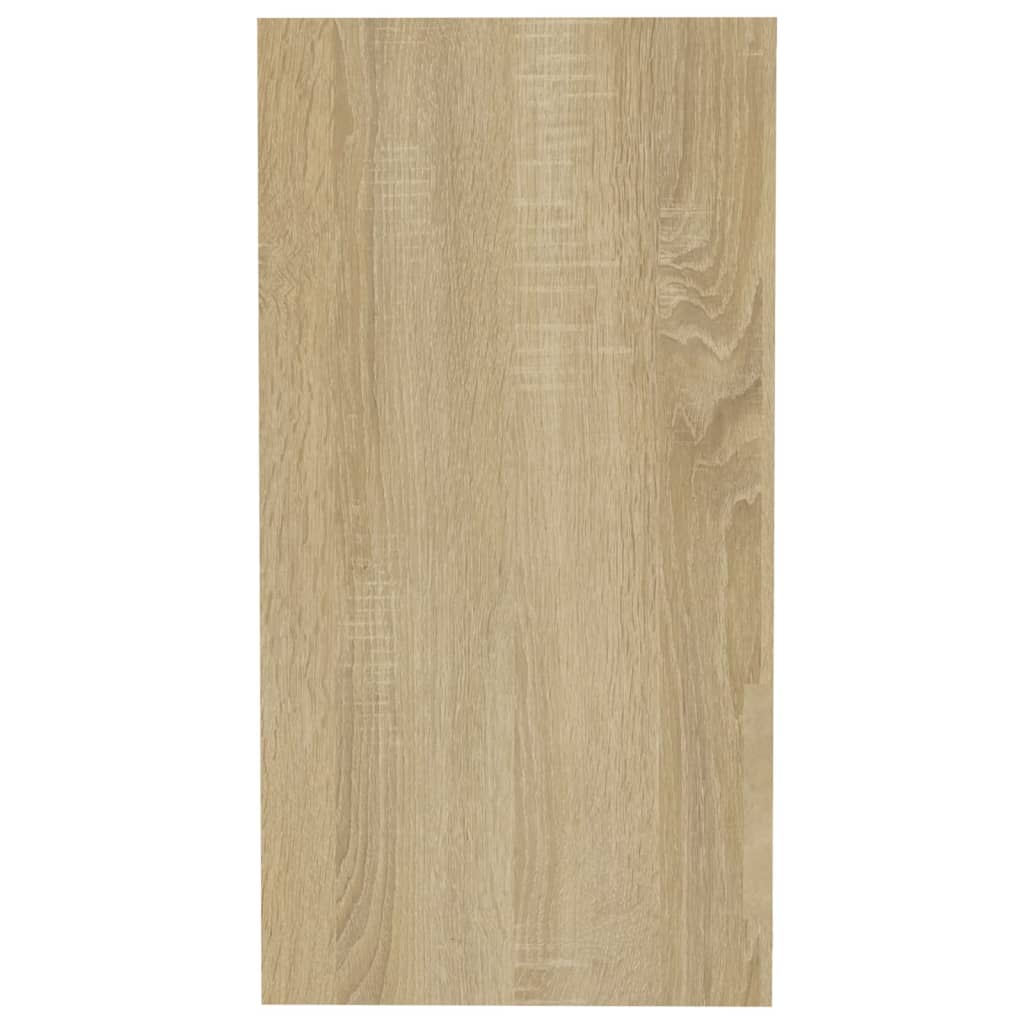 Beistelltisch Weiß und Sonoma-Eiche 50x26x50 cm Holzwerkstoff