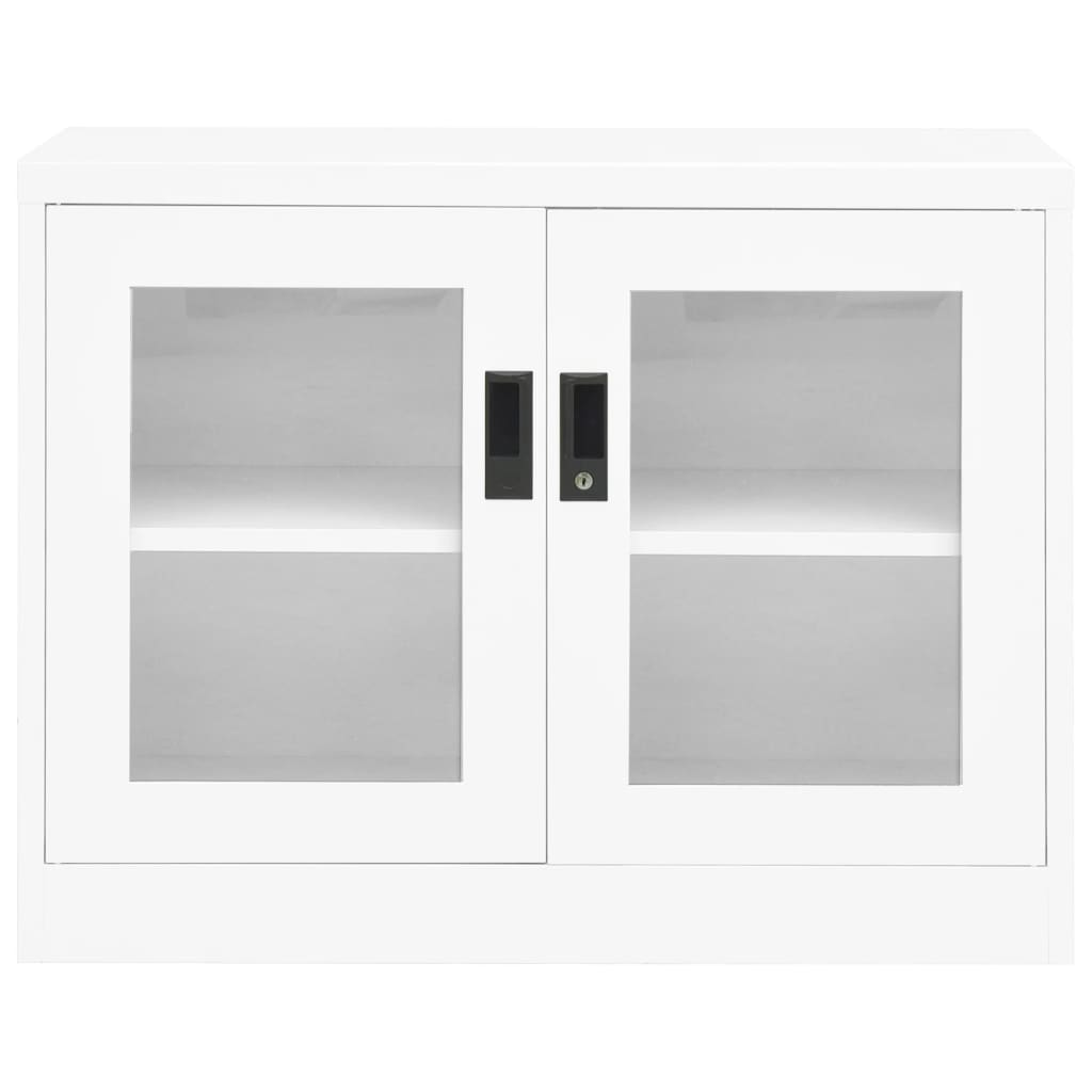 Office cabinet white 90x40x70 cm steel