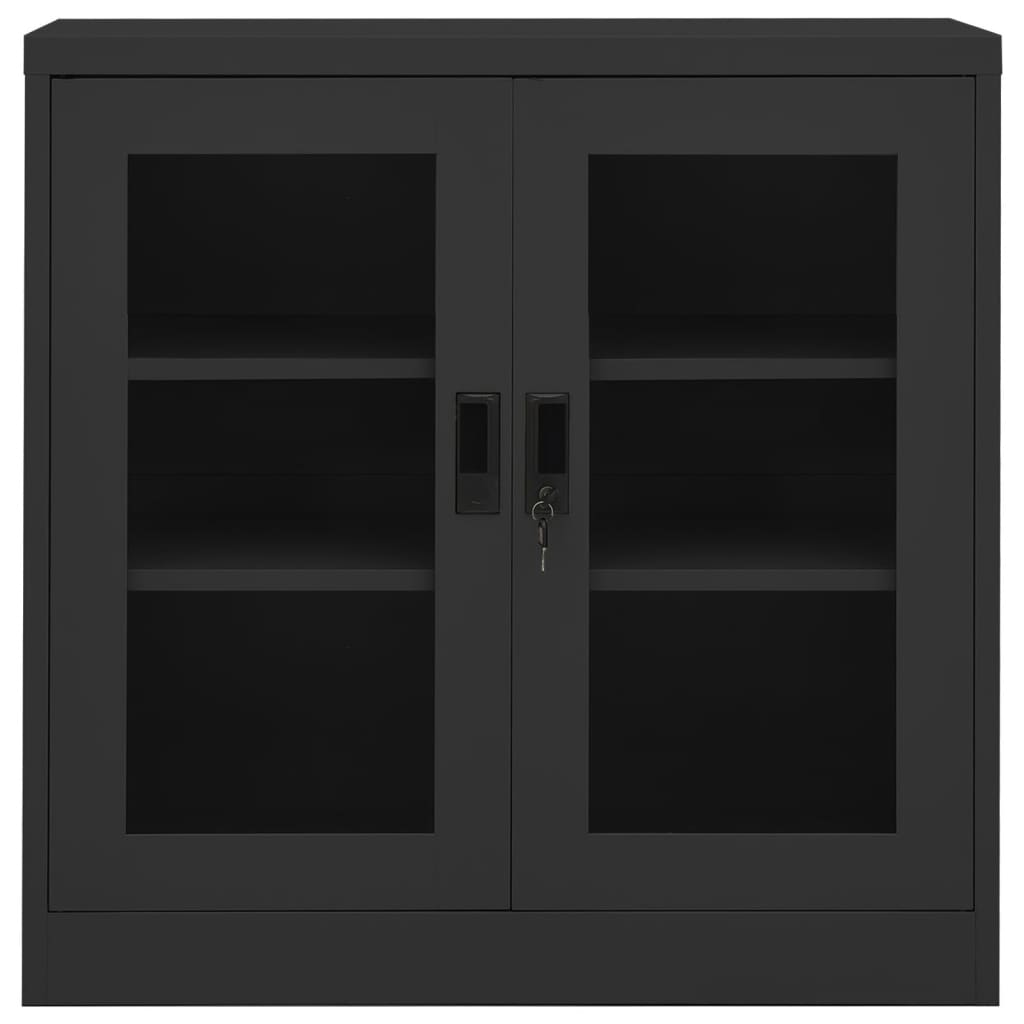 Office cabinet anthracite 90x40x90 cm steel