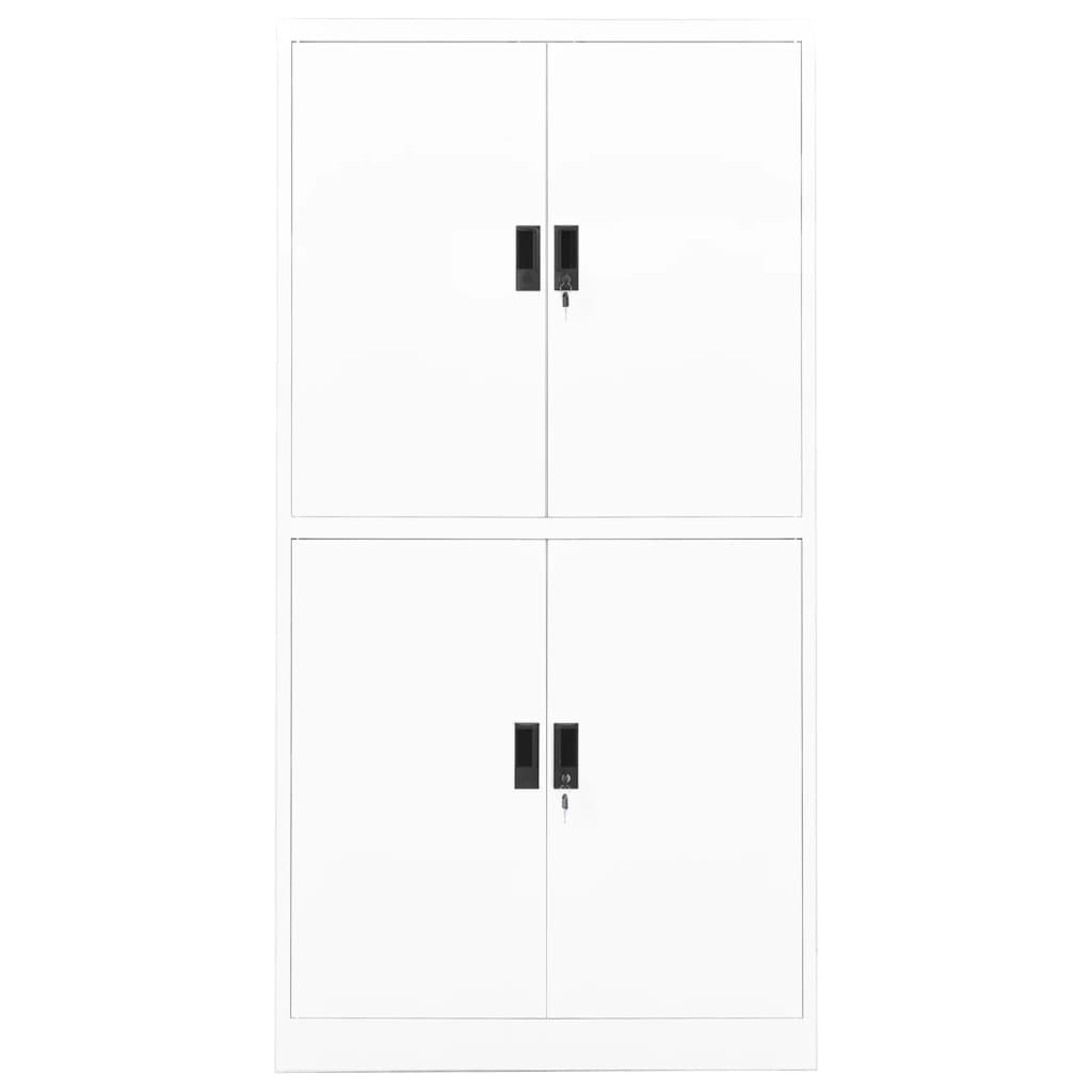 Office cabinet white 90x40x180 cm steel