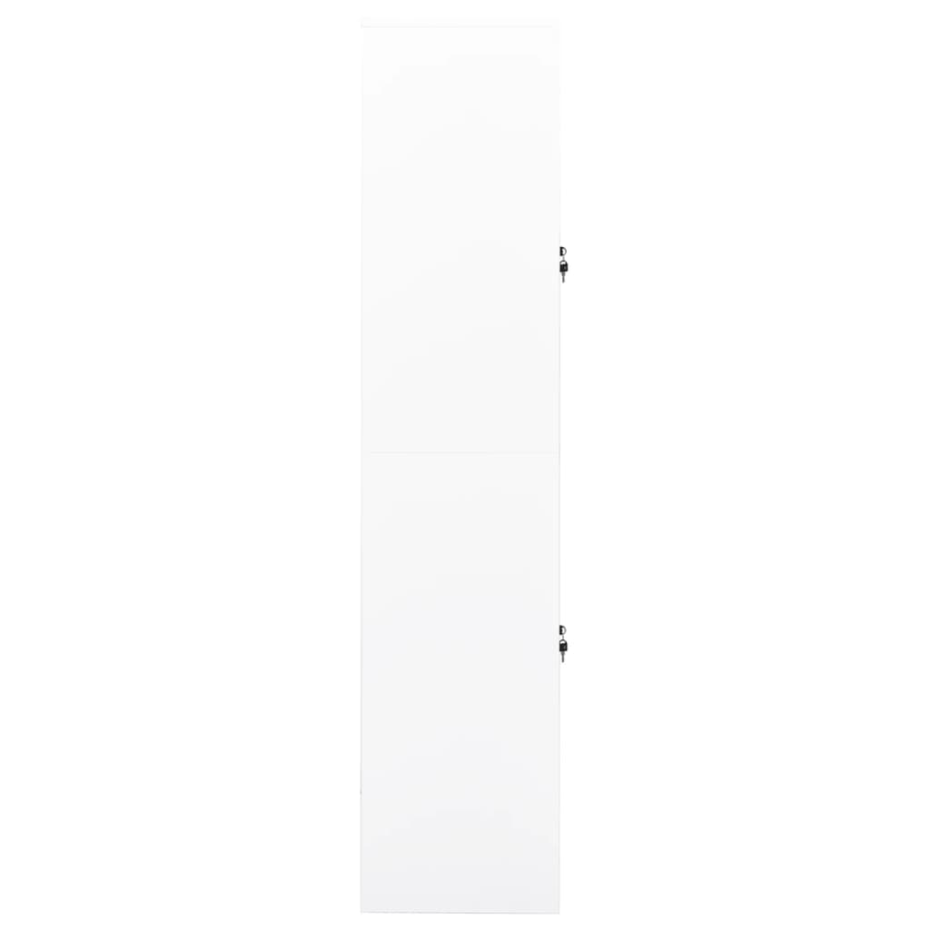 Büroschrank Weiß 90x40x180 cm Stahl