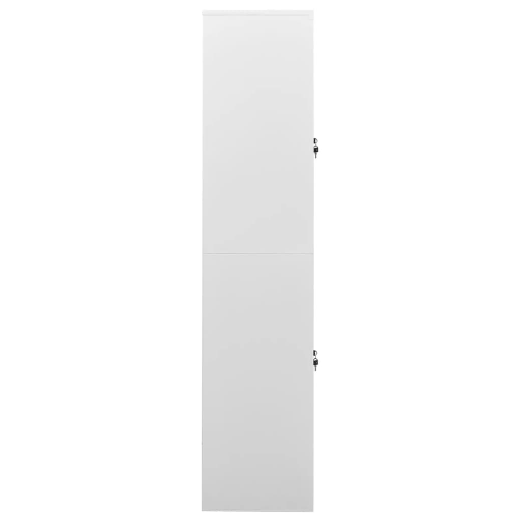 Office cupboard light gray 90x40x180 cm steel