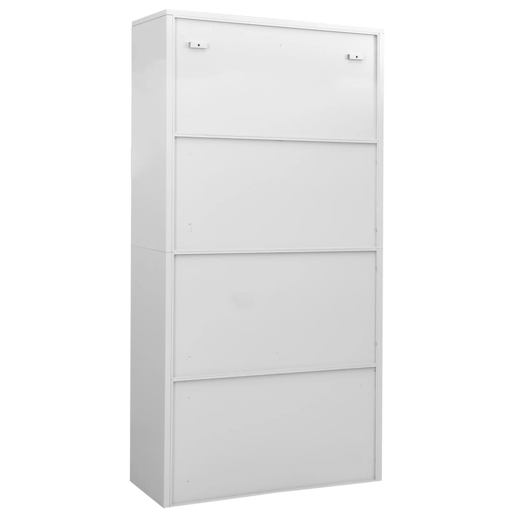 Office cupboard light gray 90x40x180 cm steel