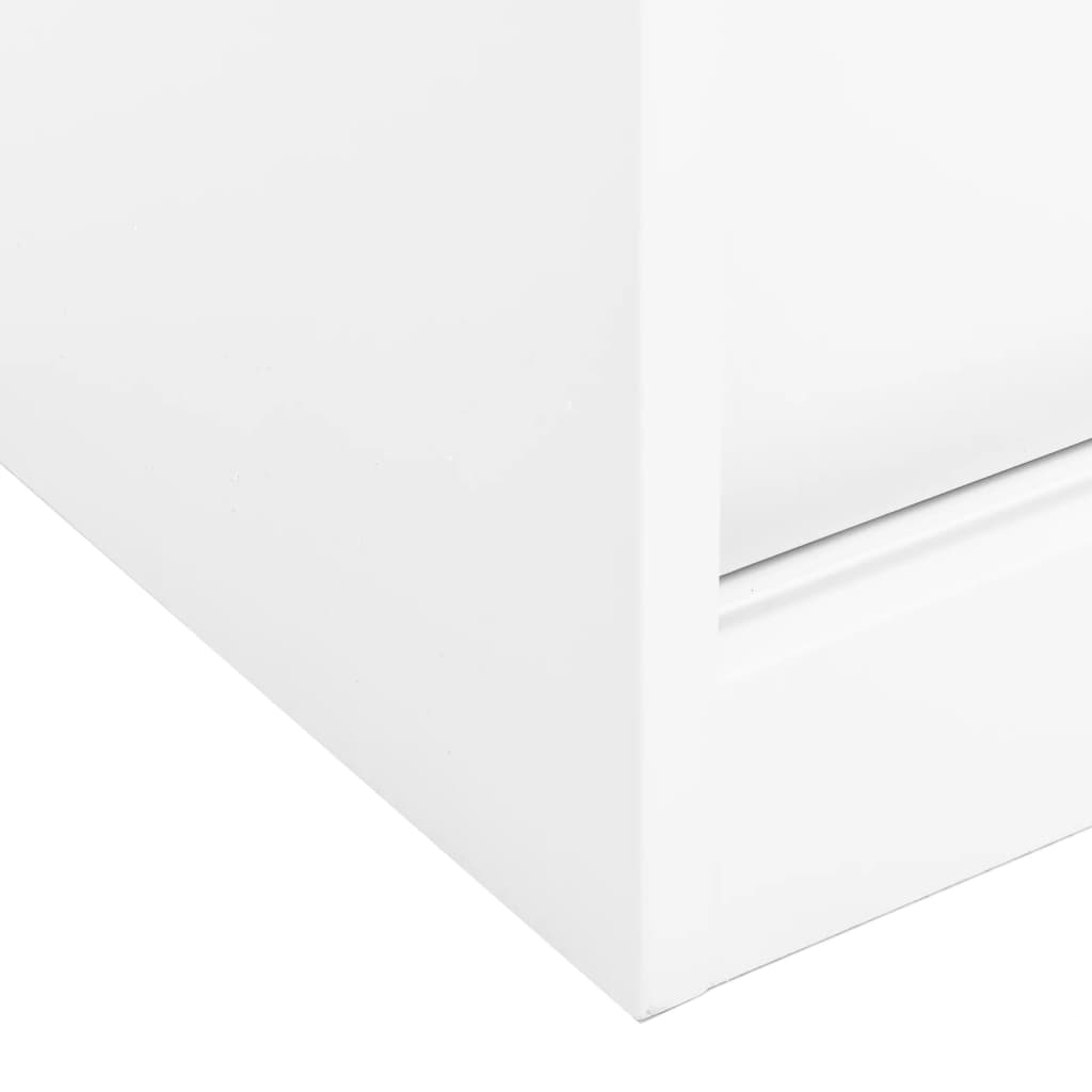 Büroschrank mit Schiebetür Weiß 90x40x90 cm Stahl