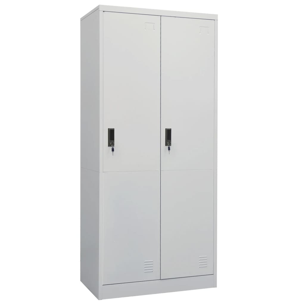 Wardrobe light gray 80x50x180 cm steel