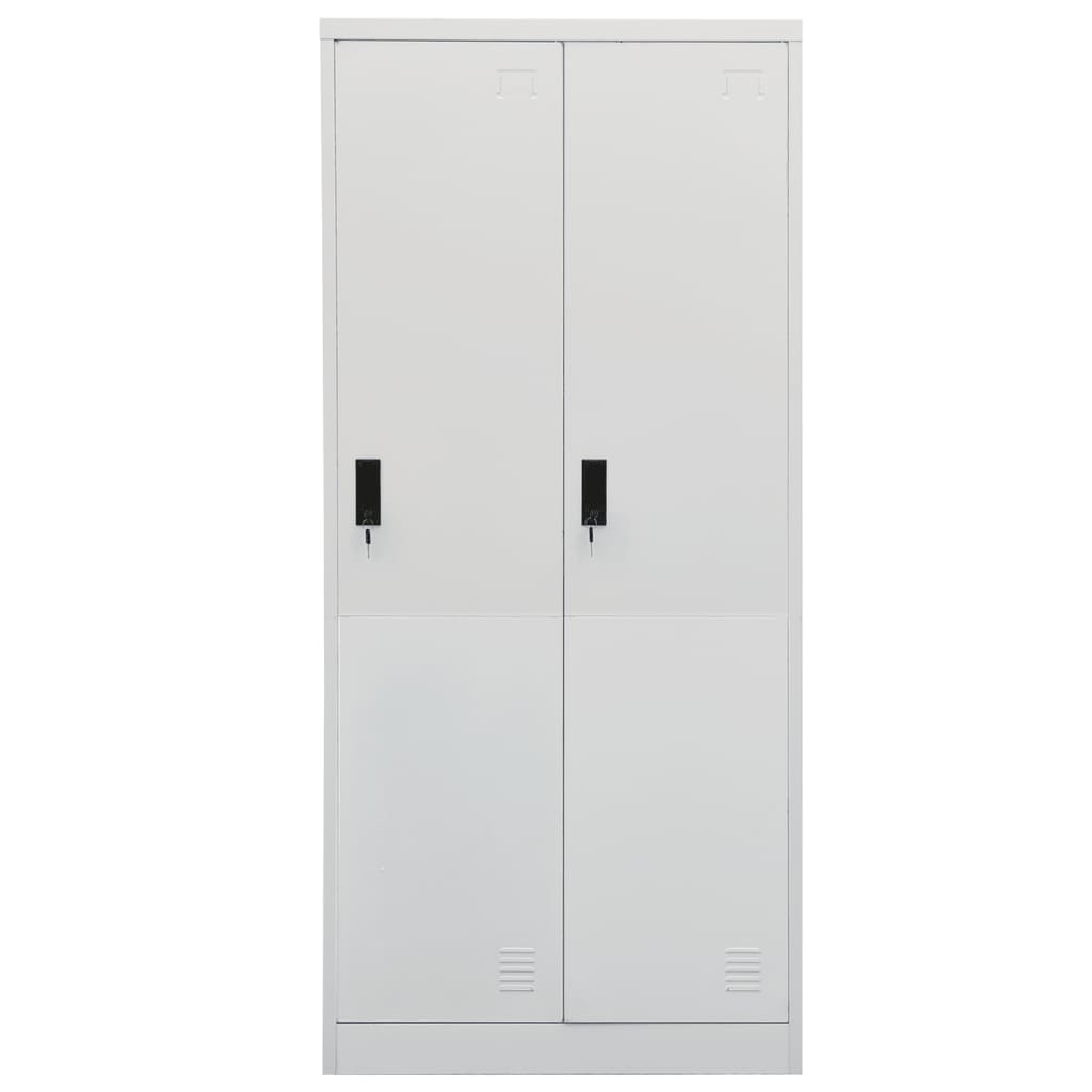 Wardrobe light gray 80x50x180 cm steel