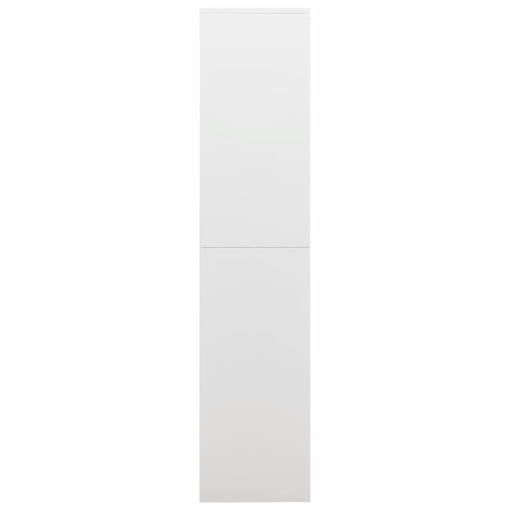 Schließfachschrank Weiß 90x40x180 cm Stahl