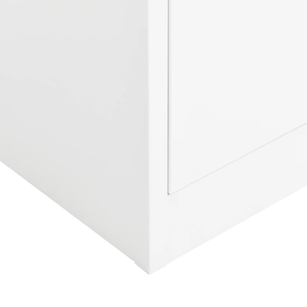 Schließfachschrank Weiß 90x40x180 cm Stahl