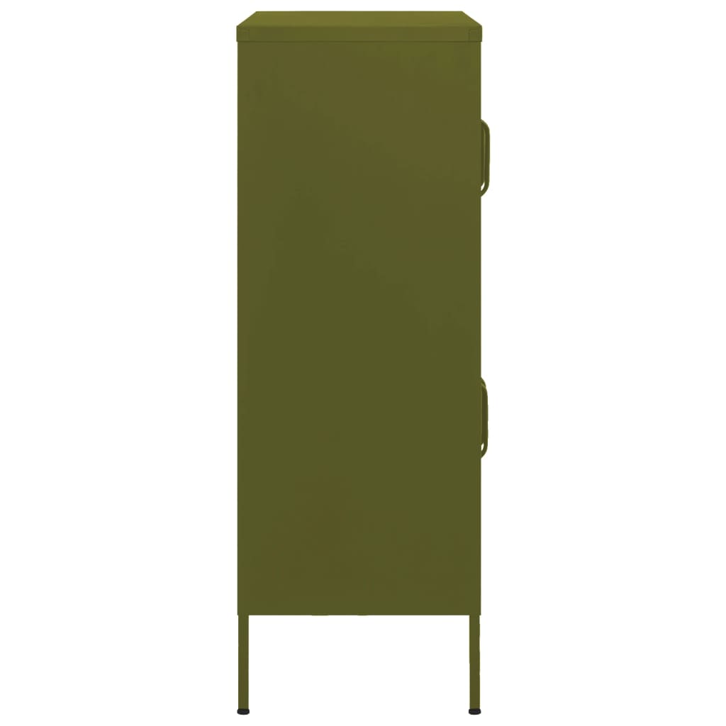 Lagerschrank Olivgrün 80x35x101,5 cm Stahl