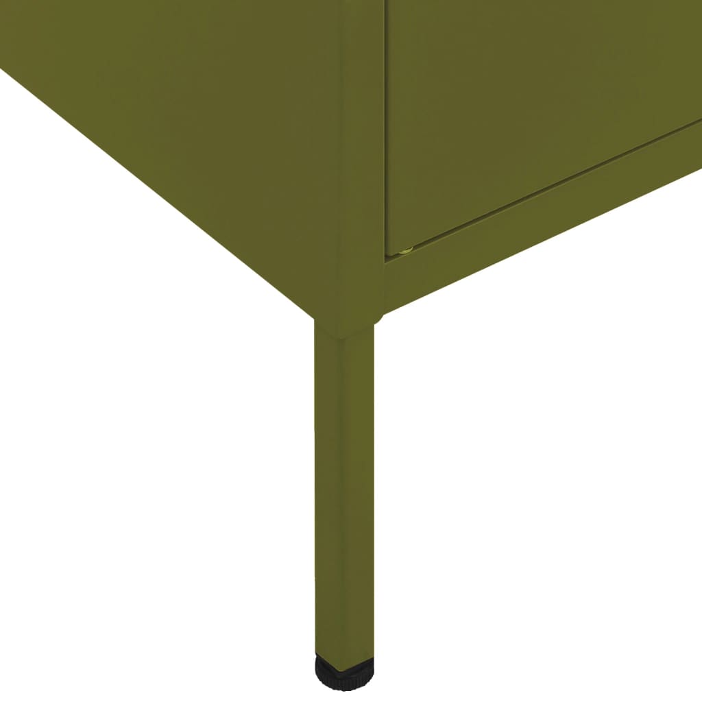 Lagerschrank Olivgrün 80x35x101,5 cm Stahl