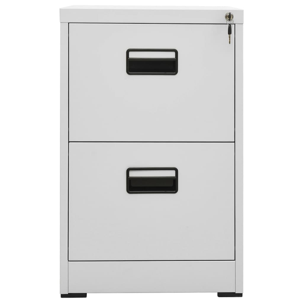 Filing cabinet light gray 46x62x72.5 cm steel