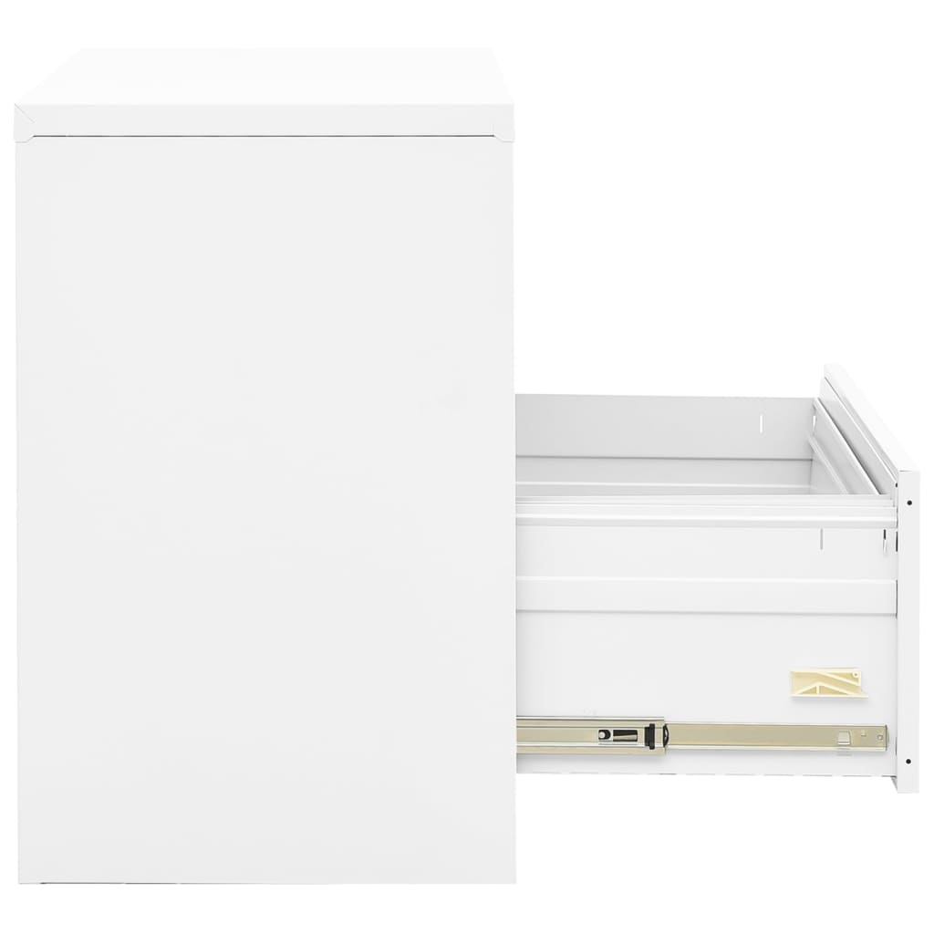Filing cabinet white 90x46x72.5 cm steel
