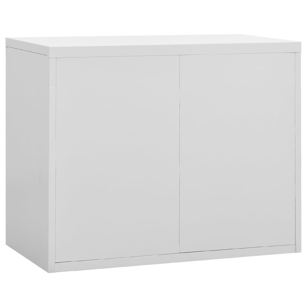 Filing cabinet light gray 90x46x72.5 cm steel