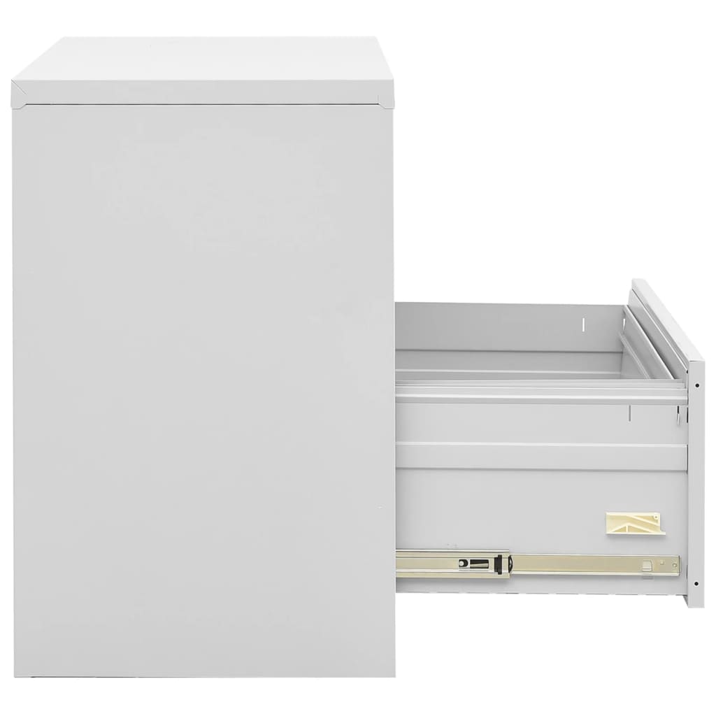 Filing cabinet light gray 90x46x72.5 cm steel