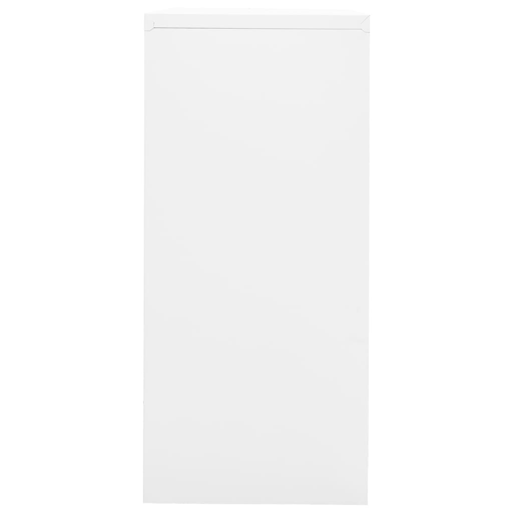 Filing cabinet white 90x46x103 cm steel