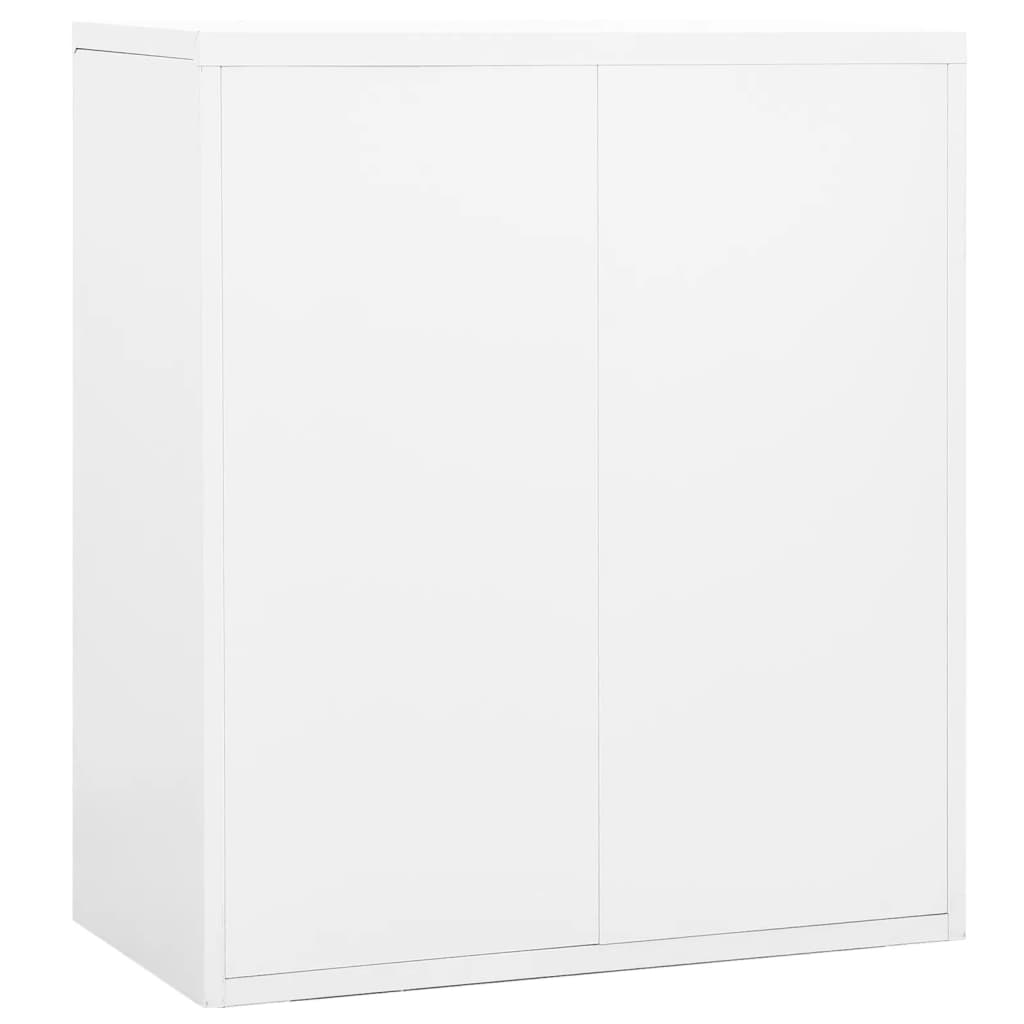Filing cabinet white 90x46x103 cm steel
