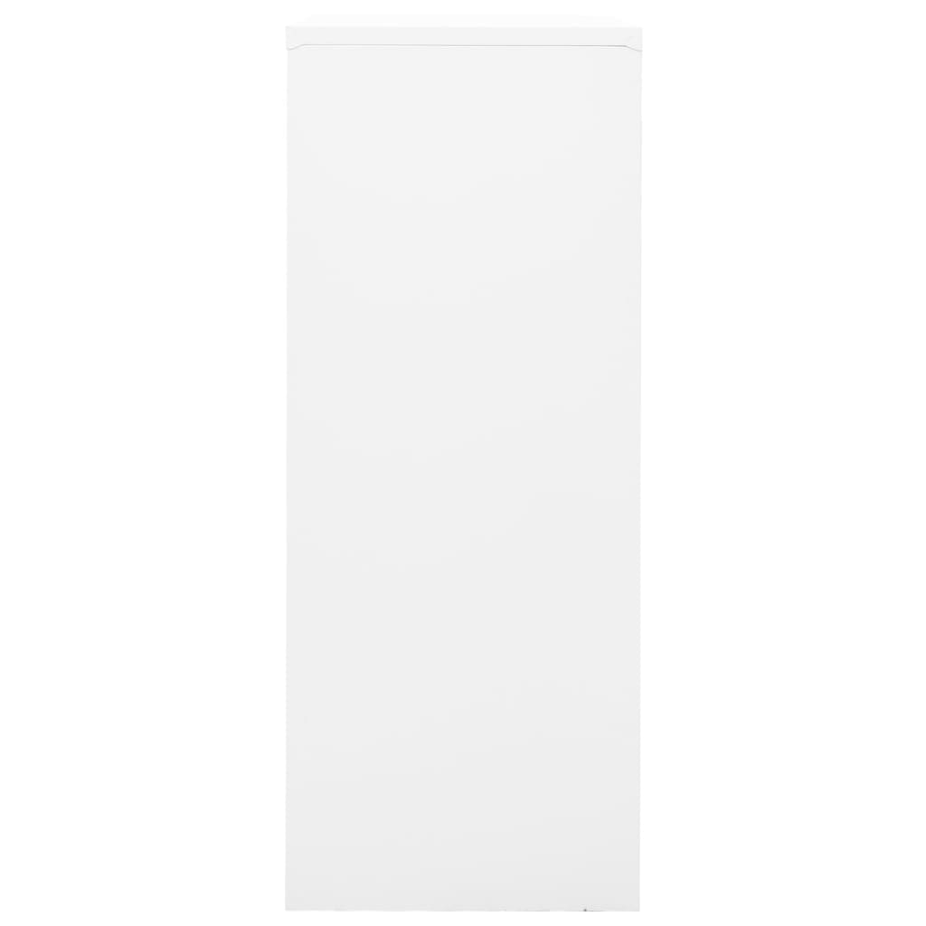 Office cabinet white 90x40x102 cm steel
