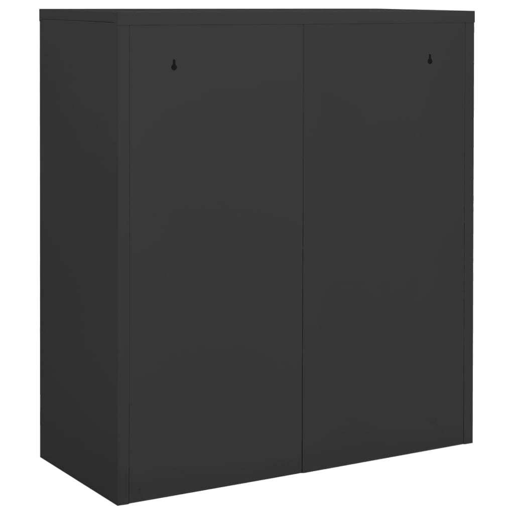 Office cabinet anthracite 90x40x102 cm steel