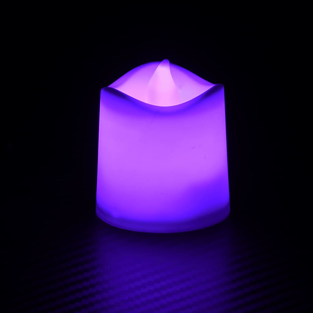 Flameless Tea Lights LED Candles Electric Pack of 12 Colorful