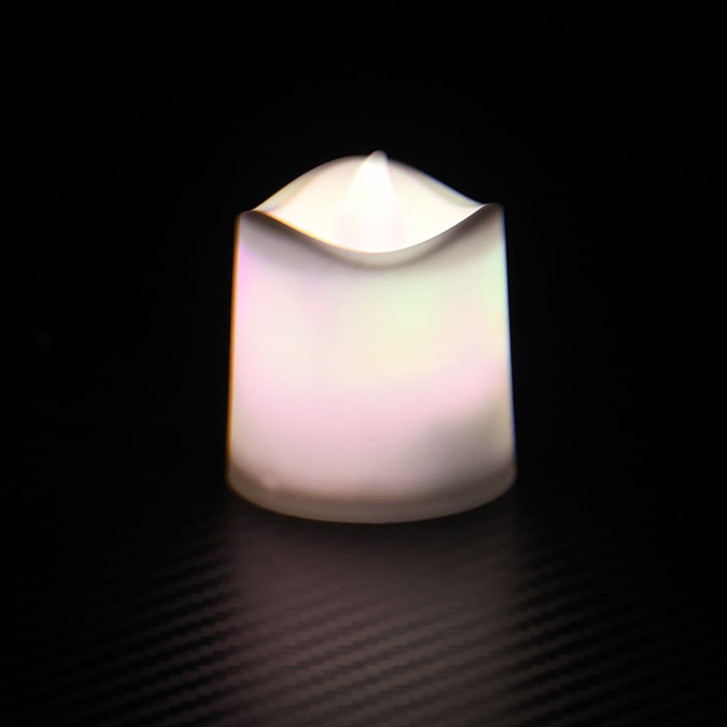 Flameless Tea Lights LED Candles Electric Pack of 12 Colorful