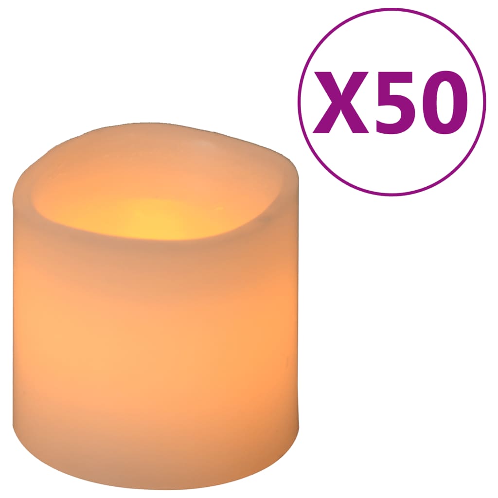Elektrische LED-Kerzen 50 Stk. Warmweiß