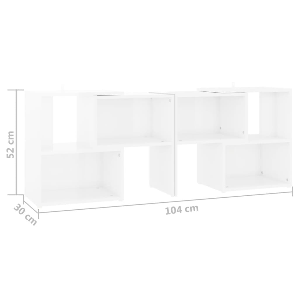 TV-Schrank Weiß 104x30x52 cm Holzwerkstoff