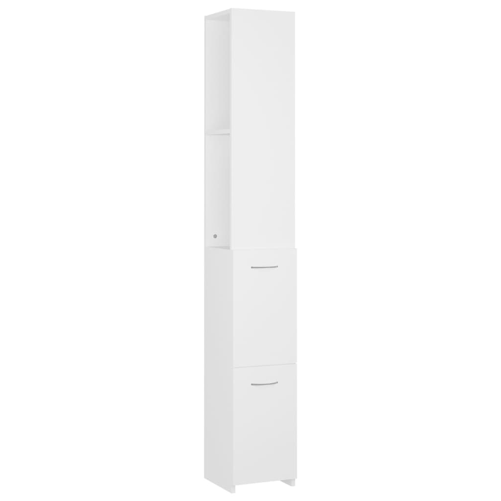 Bathroom cabinet white 25x25x170 cm made of wood