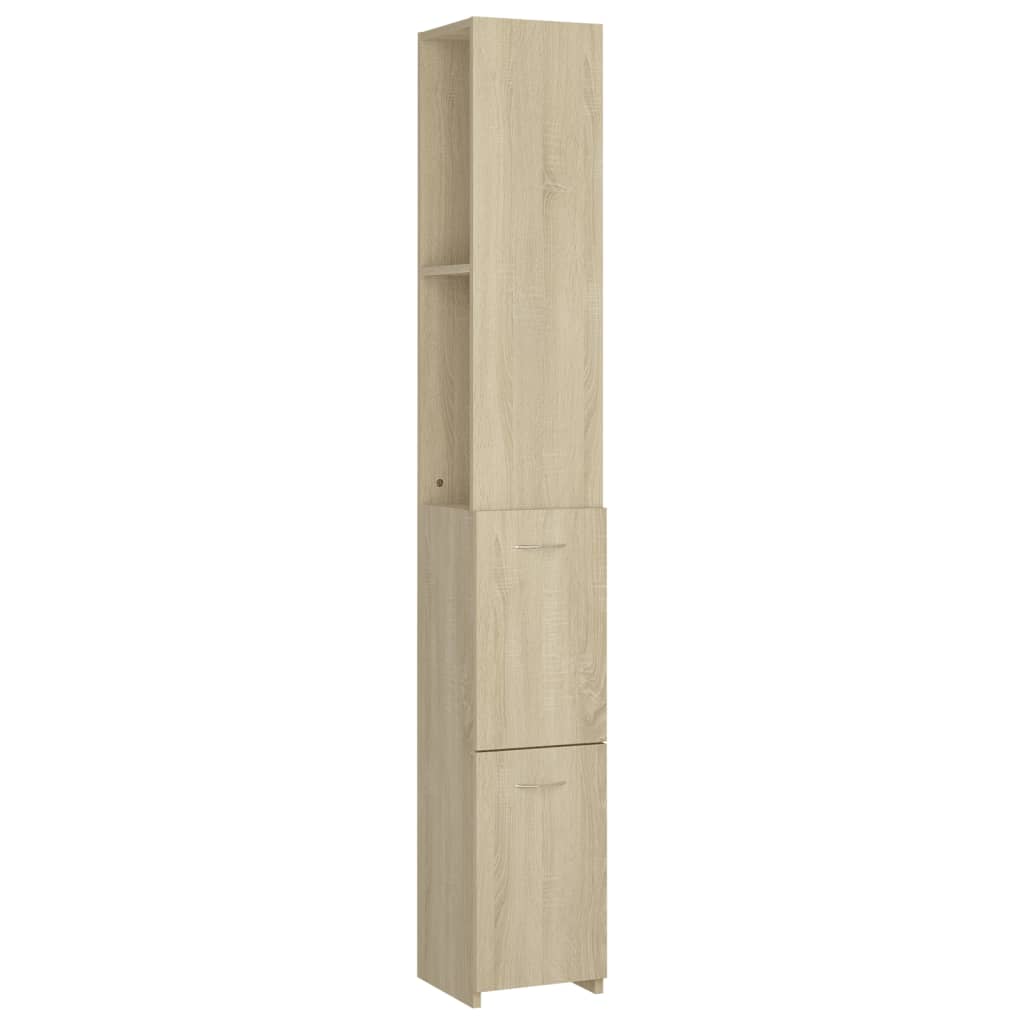 Bathroom cabinet Sonoma oak 25x26.5x170 cm wood material