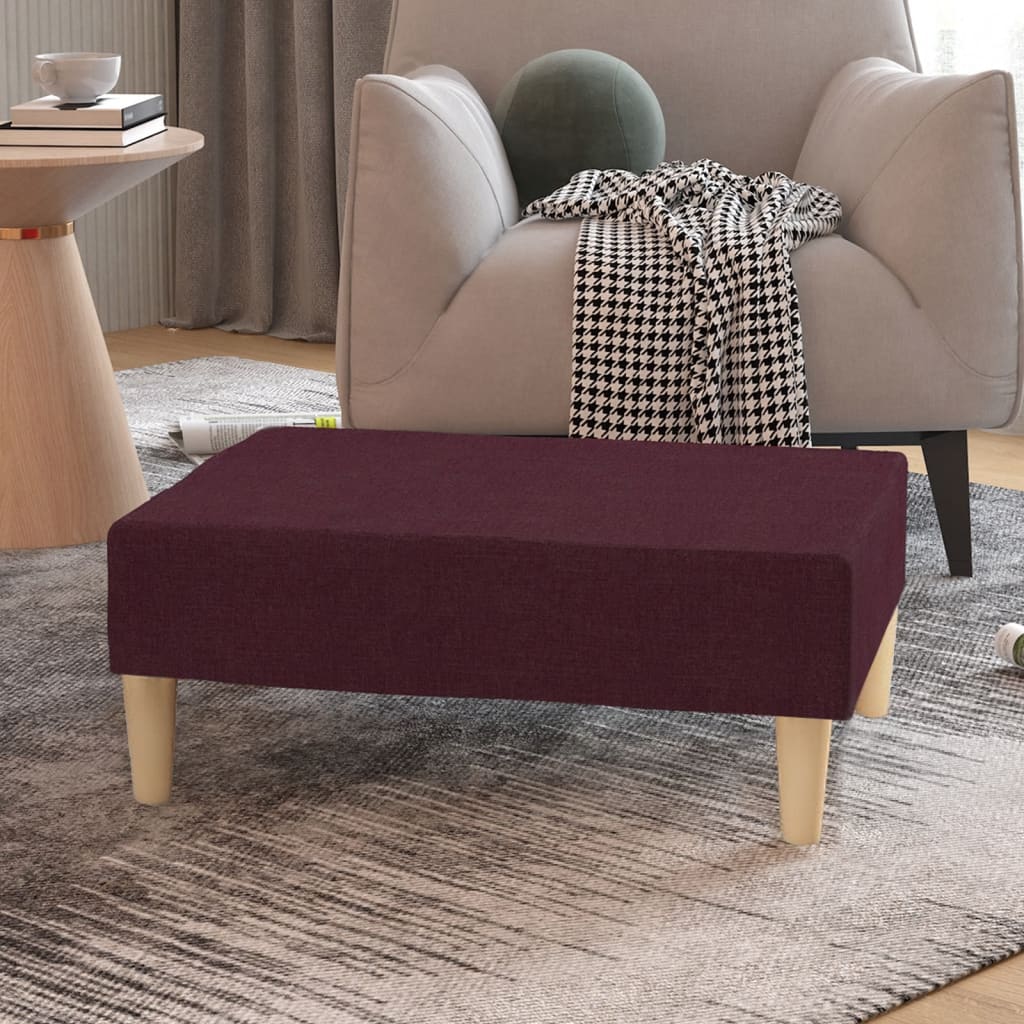 Footstool purple 78x56x32 cm fabric