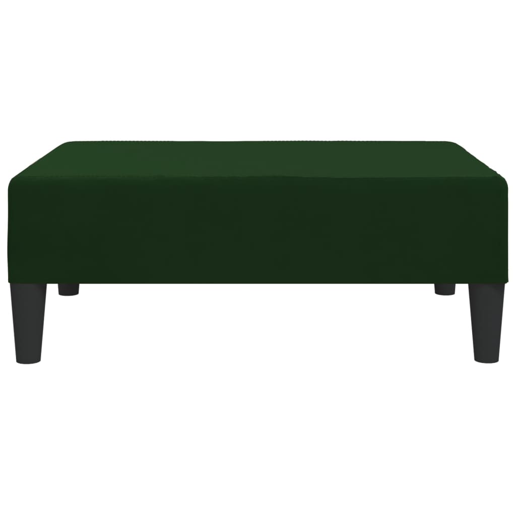 Footstool dark green 78x56x32 cm velvet