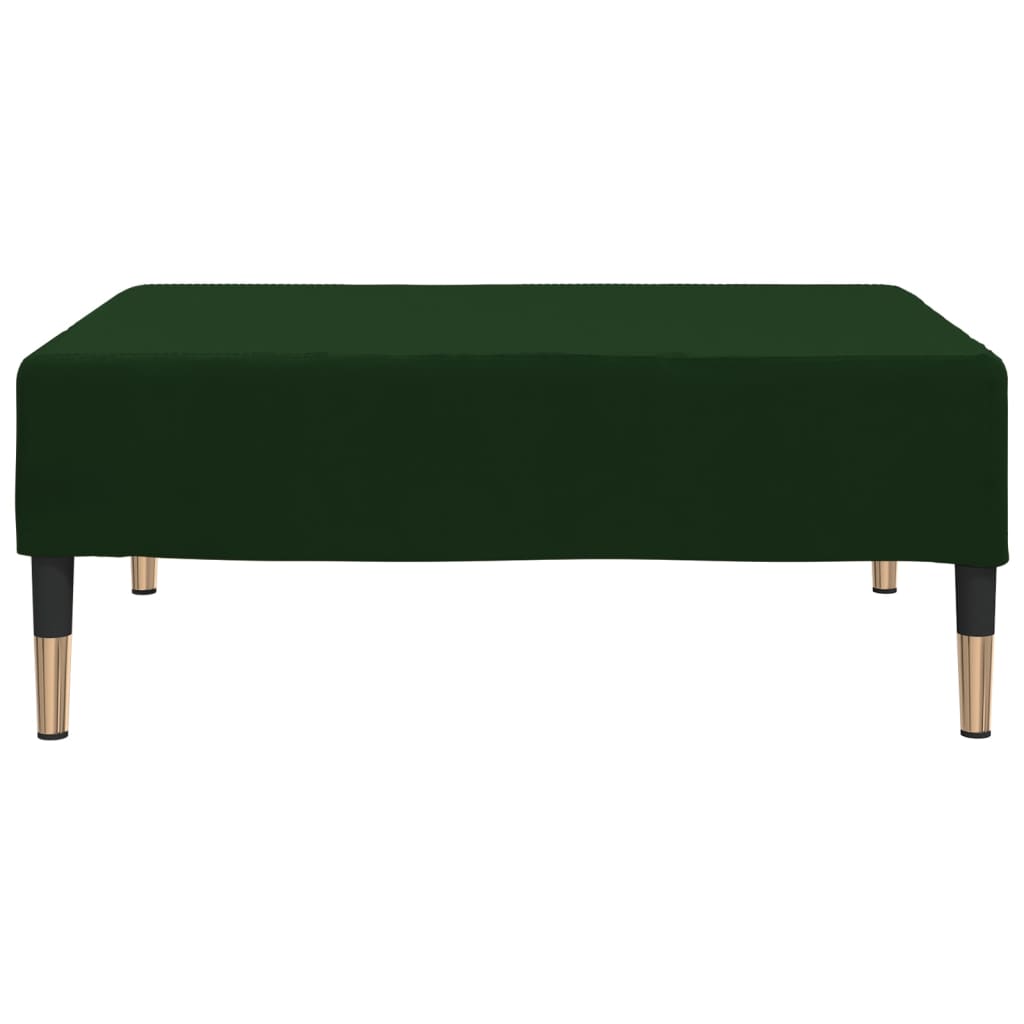 Footstool dark green 78x56x32 cm velvet