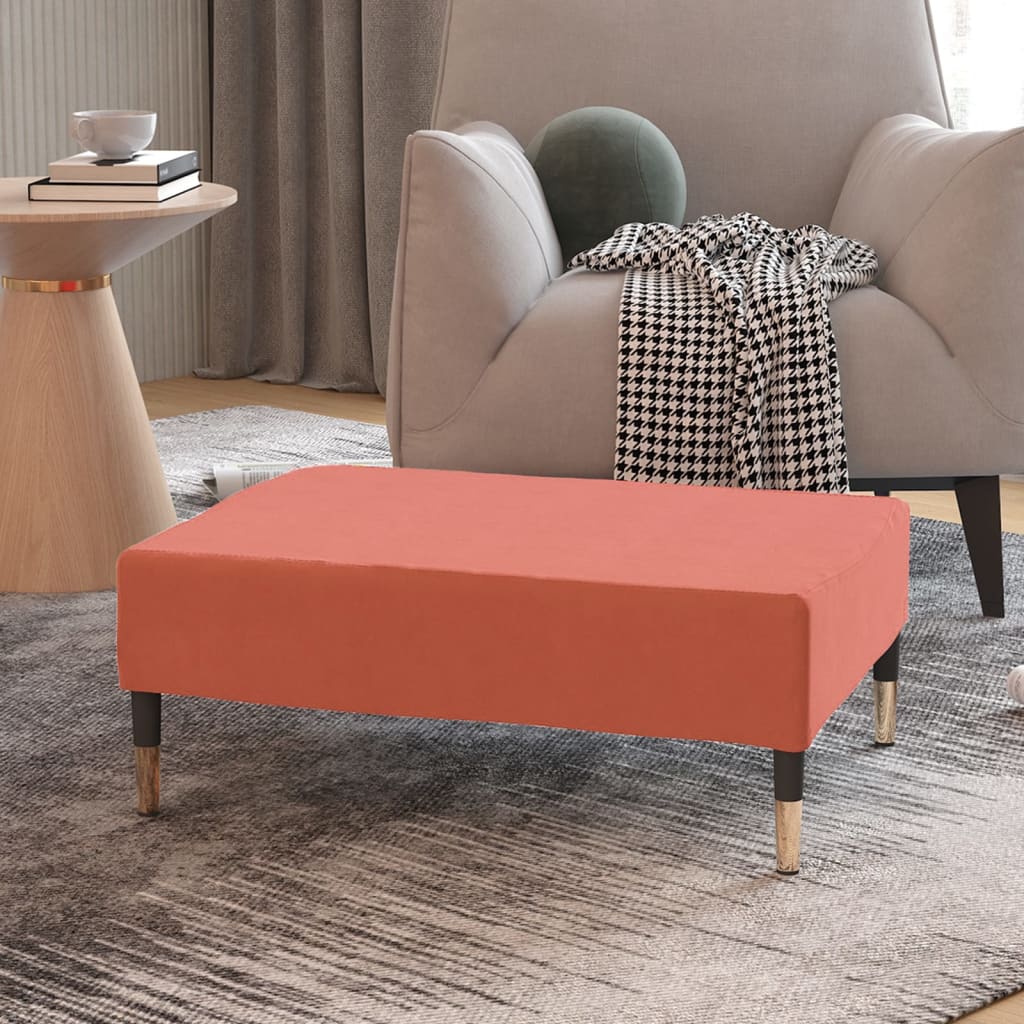 Footstool pink 78x56x32 cm velvet