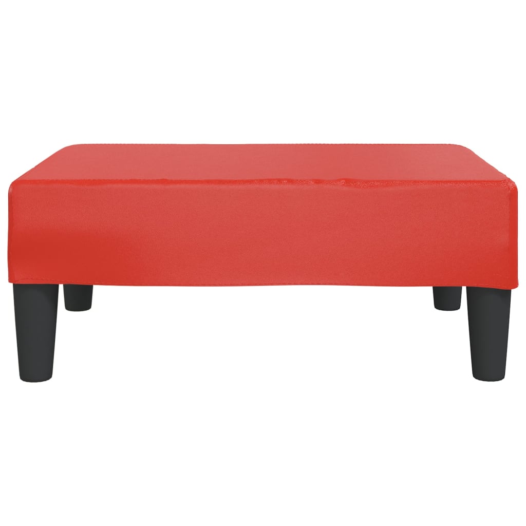 Footstool red 78x56x32 cm faux leather