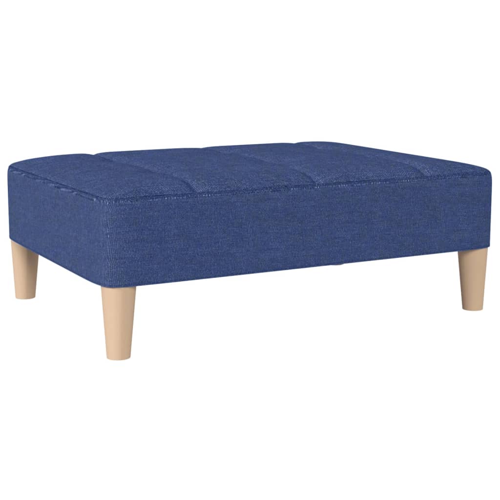 Footstool blue 78x56x32 cm fabric