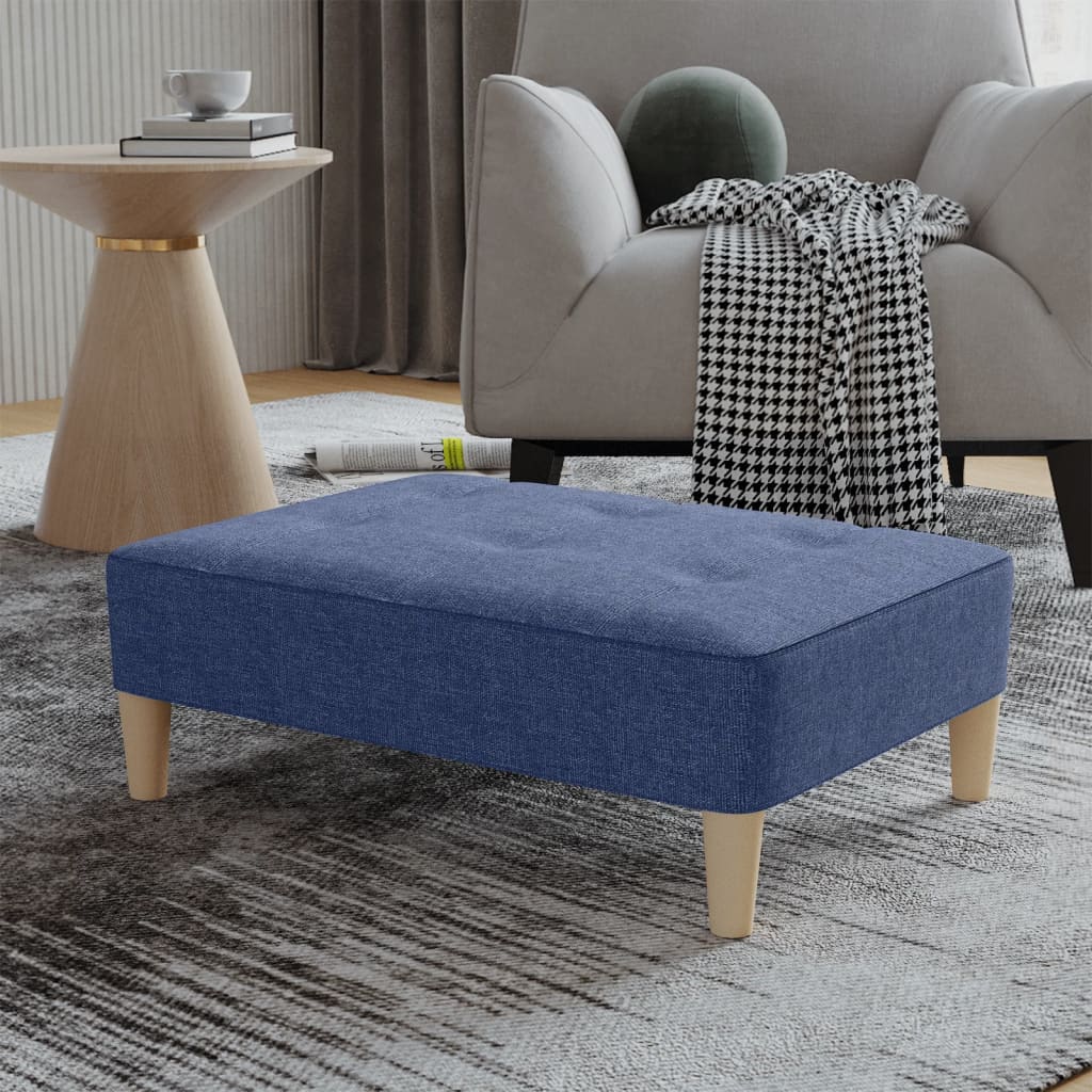 Footstool blue 78x56x32 cm fabric